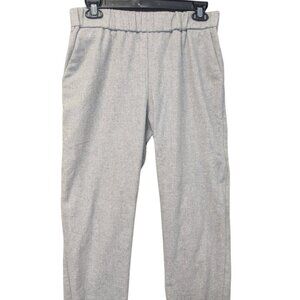 Wilfred Aritzia wool light gray jogger trouser pant elastic office ankle small